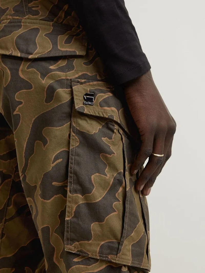 G-Star Men's Rovic Zip 3D Regular Tapered Green Island Camo Pants