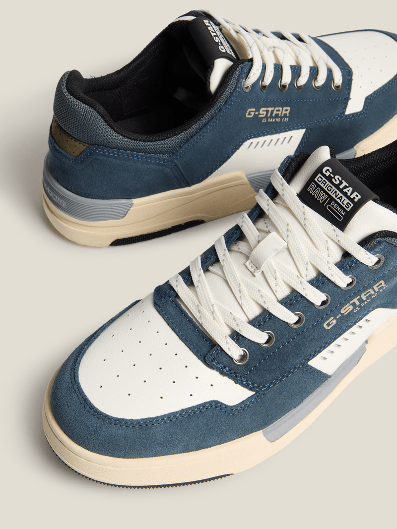 G-Star Men's Rine CTR White/ Blue Sneakers