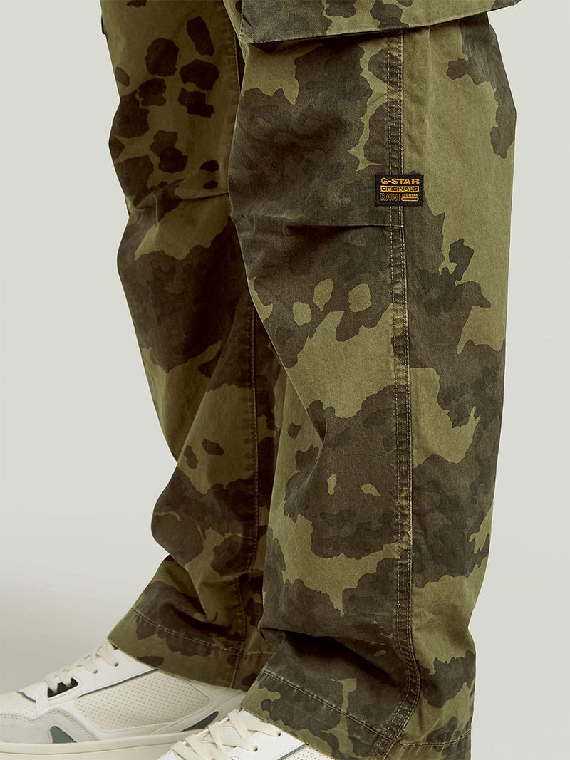 G-Star Men's R-3N Regular Straight Camo Cargo Pants