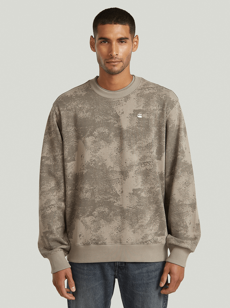G-Star Men's AOP Looper Grey Sweater