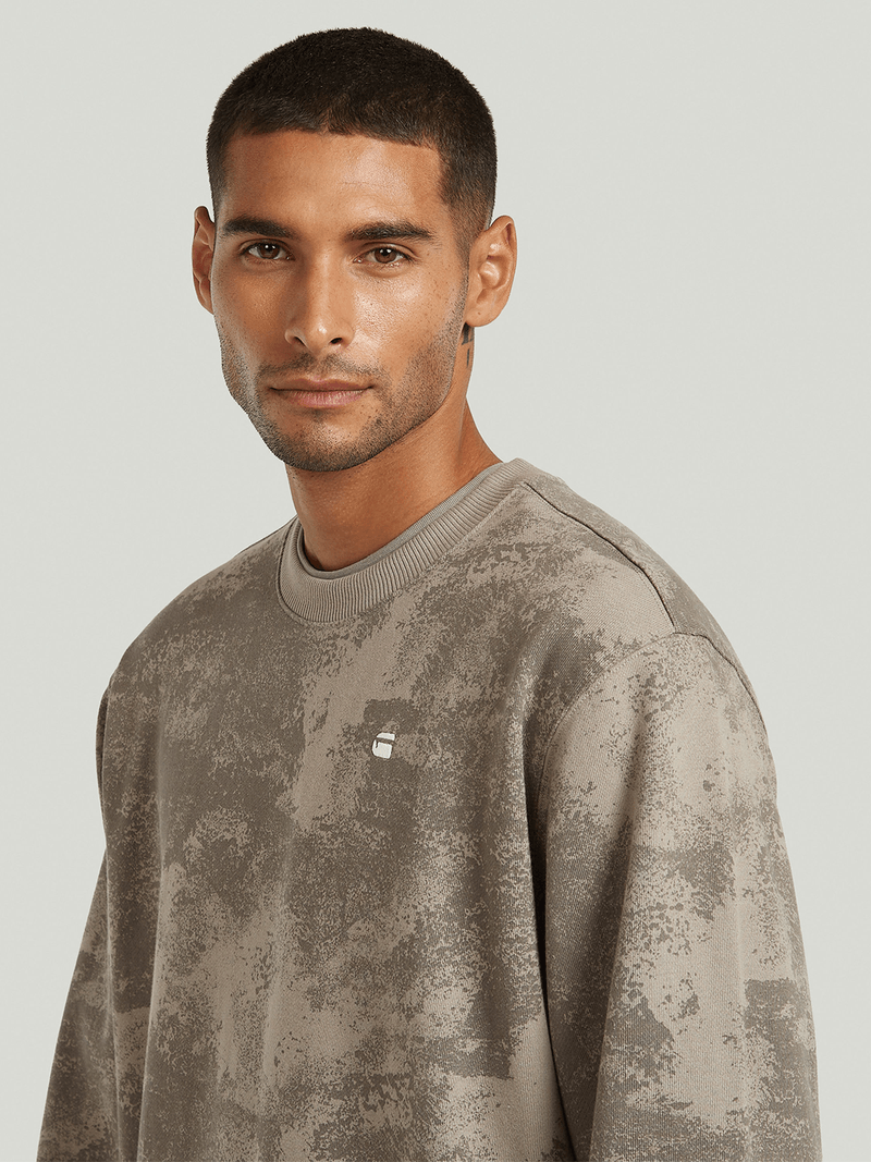 G-Star Men's AOP Looper Grey Sweater