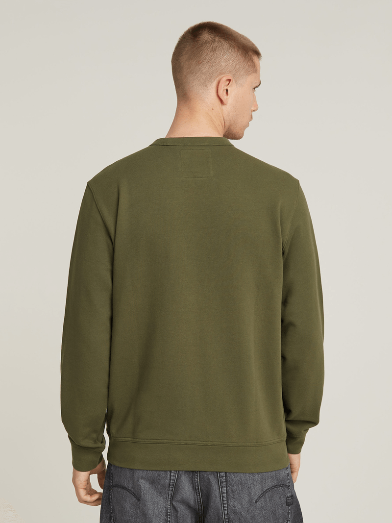 G-Star Men's G-Script Logo Green Sweatshirt