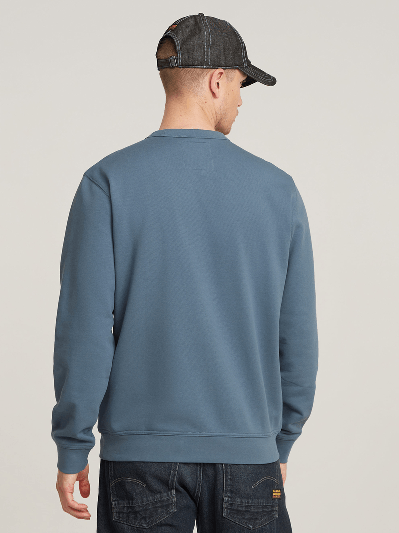 G-Star Men's G-Script Logo Blue Sweatshirt