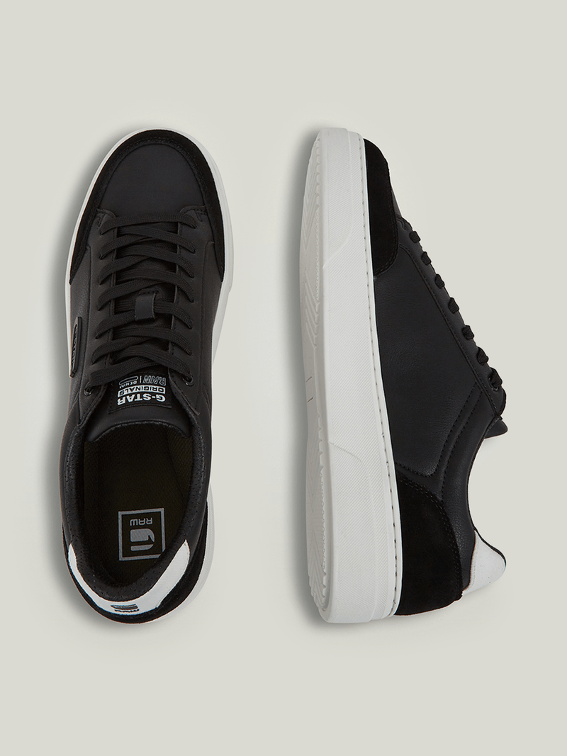 G-Star Men's Straker Leather Black/White Sneakers