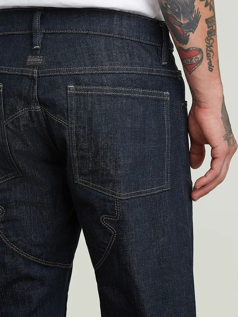 G-Star Men's Biker Patched 3D Slim Denim Blue Jeans