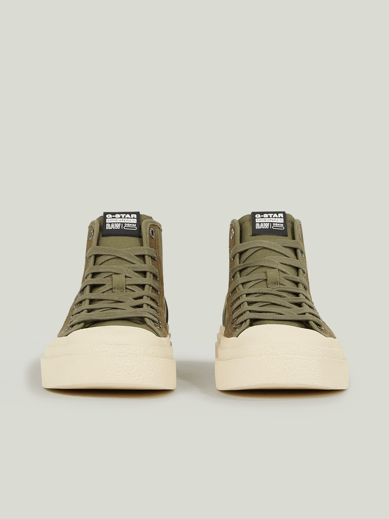 G-Star Men's Vodan Mid-Top Olive/White Sneakers