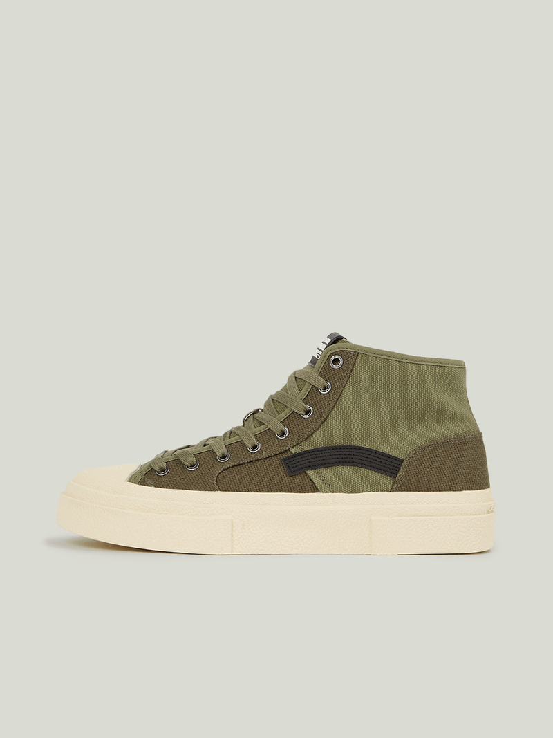 G-Star Men's Vodan Mid-Top Olive/White Sneakers