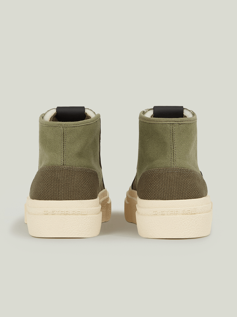G-Star Men's Vodan Mid-Top Olive/White Sneakers
