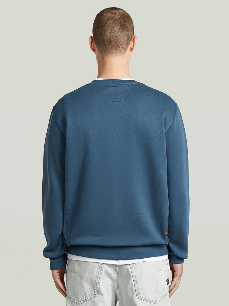 G-Star Men's Pacior Core Long-Sleeve Blue Sweater