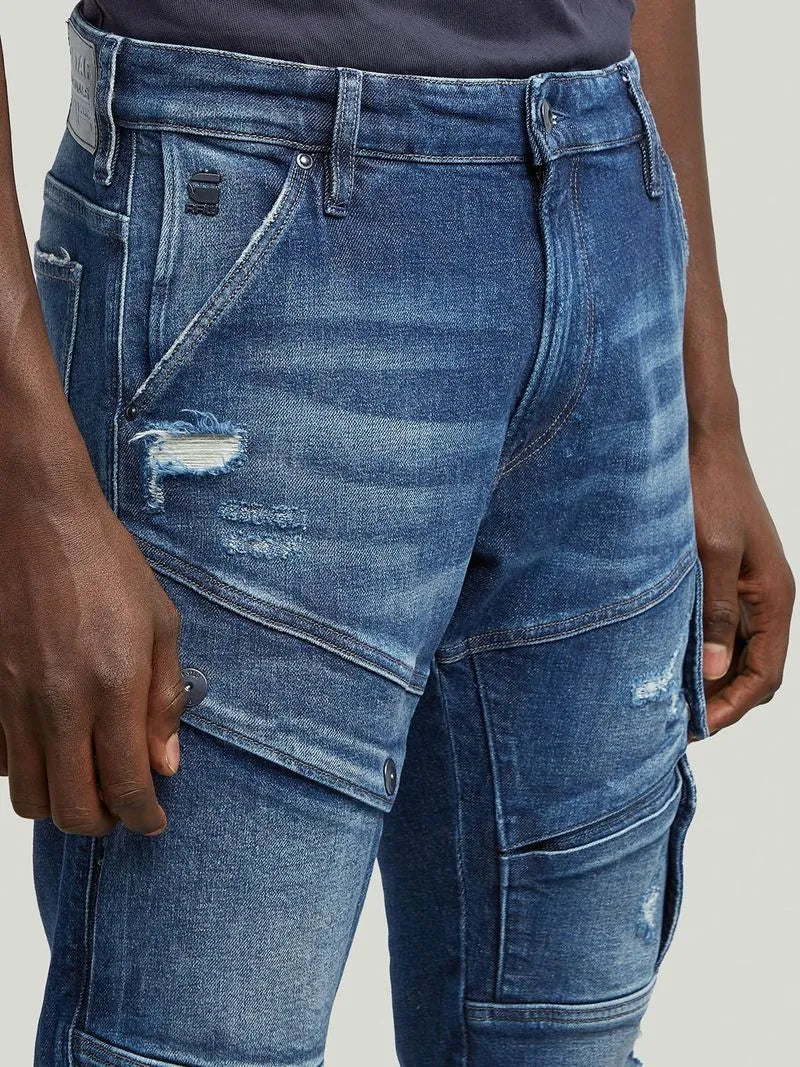 G-Star Men's Airblaze 3D Skinny Denim Blue Jeans