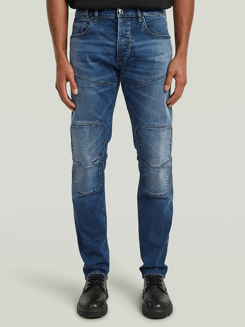 G-Star Men's Biker Patched 3D Slim Denim Blue Jeans
