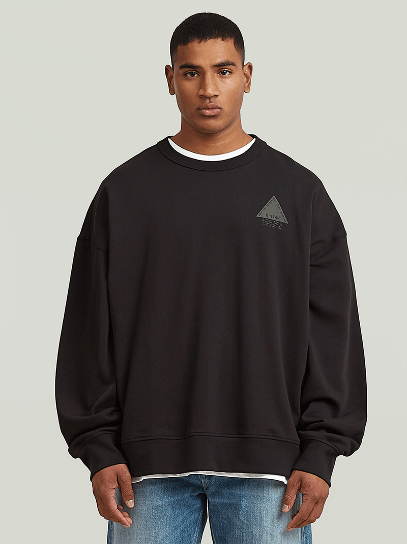 G-Star Men's Triangle Graphic Black Sweater