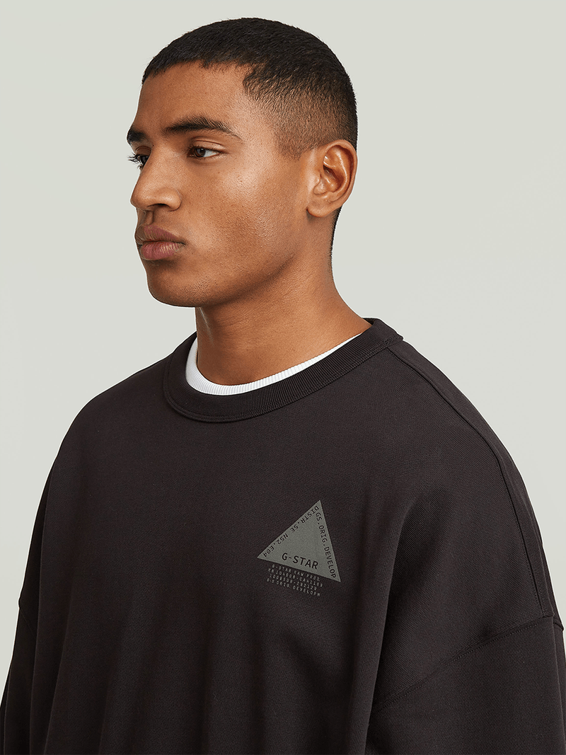 G-Star Men's Triangle Graphic Black Sweater