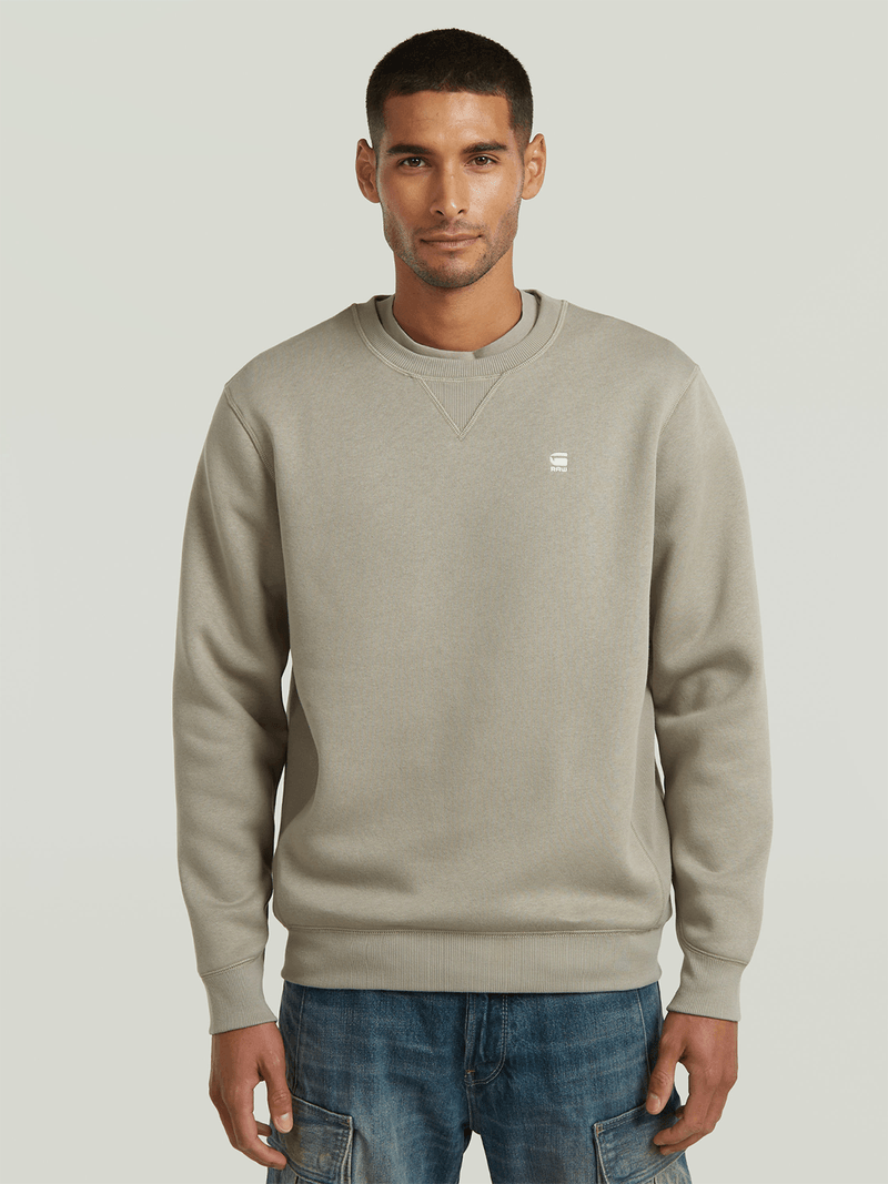 G-Star Men's Core Long Sleeve Beige Sweater