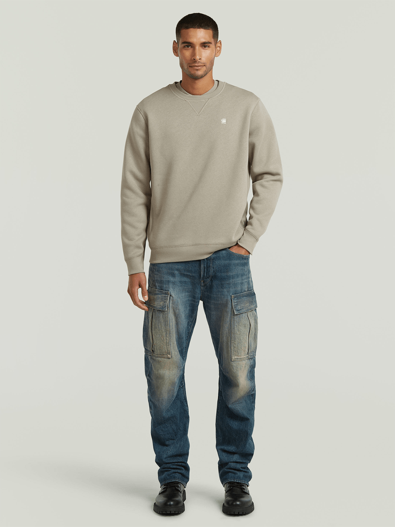 G-Star Men's Core Long Sleeve Beige Sweater