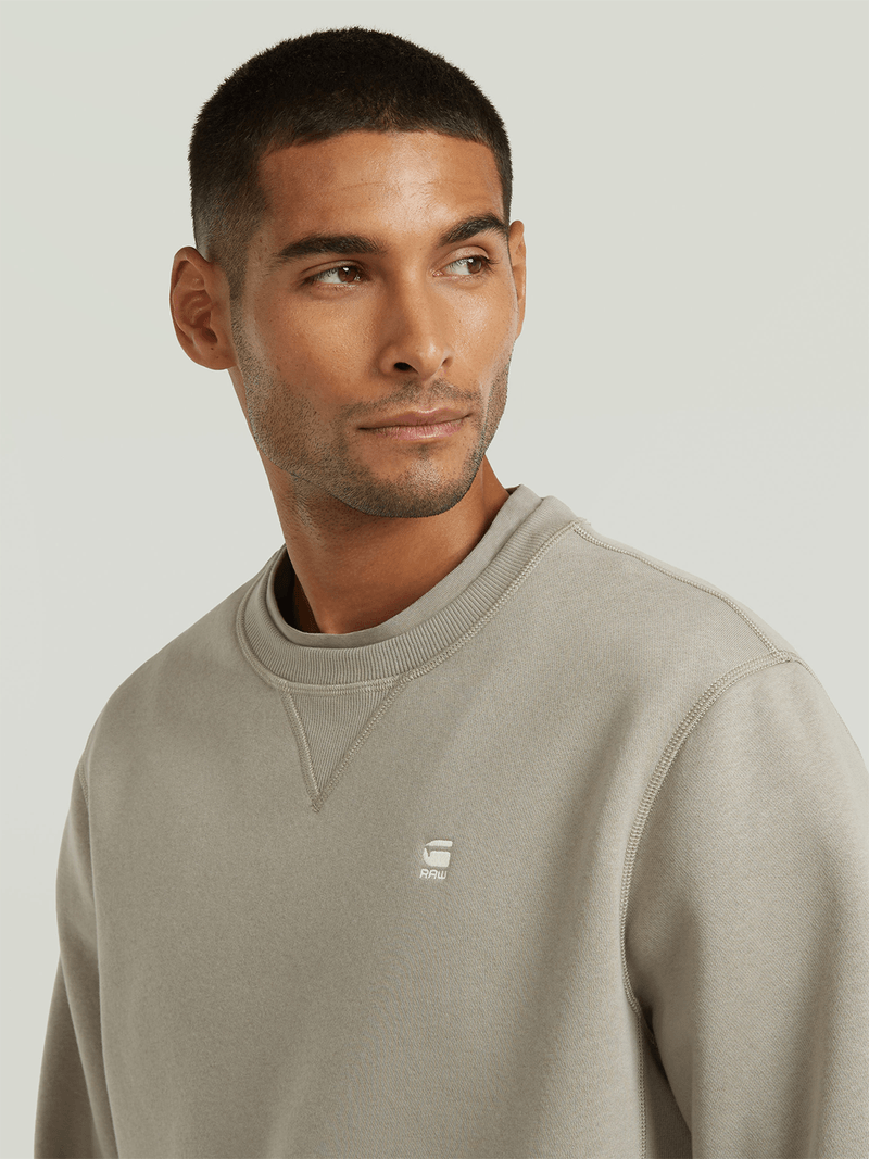 G-Star Men's Core Long Sleeve Beige Sweater