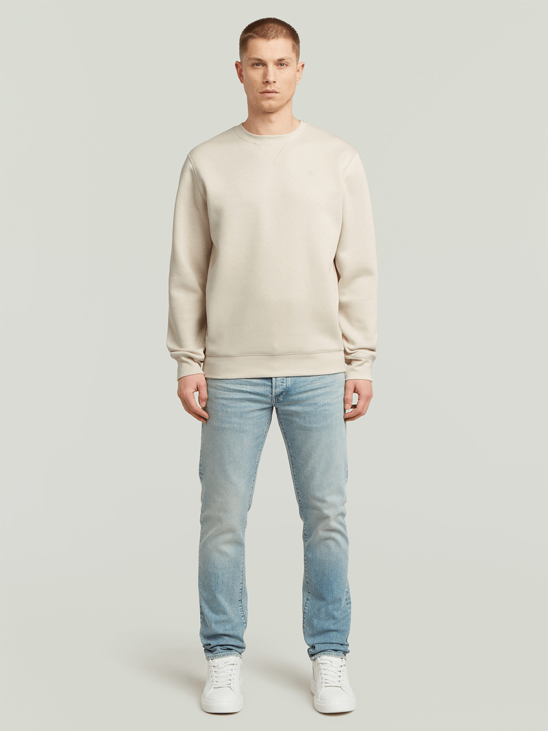 G-Star Men's Core Long Sleeve White Sweater
