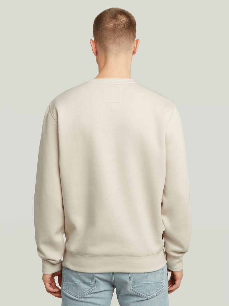 G-Star Men's Core Long Sleeve White Sweater
