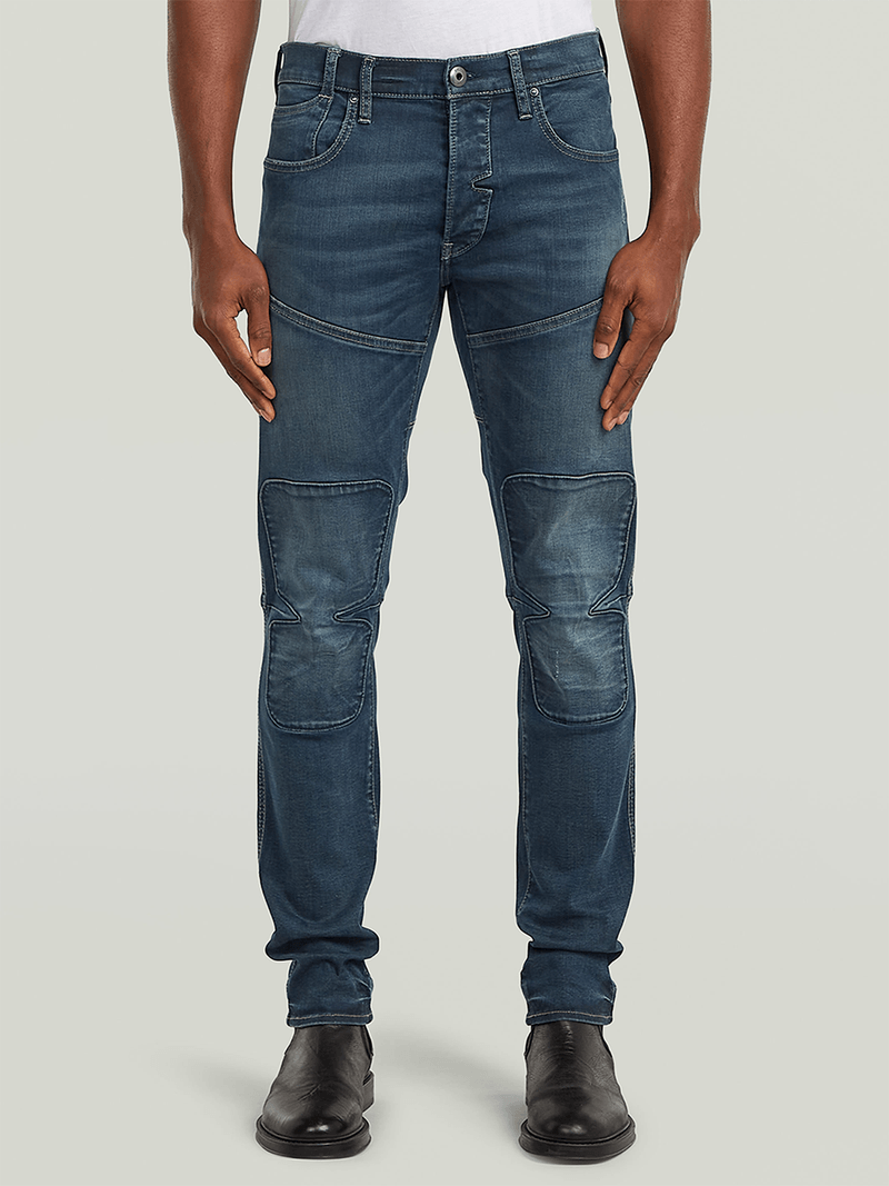 G-Star Men's Biker Patched 3D Slim Denim Blue Jeans