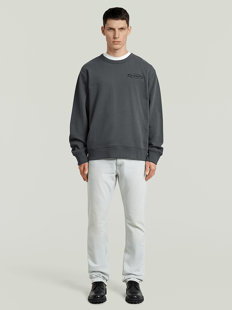 G-Star Men's 90s Logo Grey Sweater