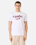 Iceberg Slim fit optic white cotton jersey T-shirt with logo print