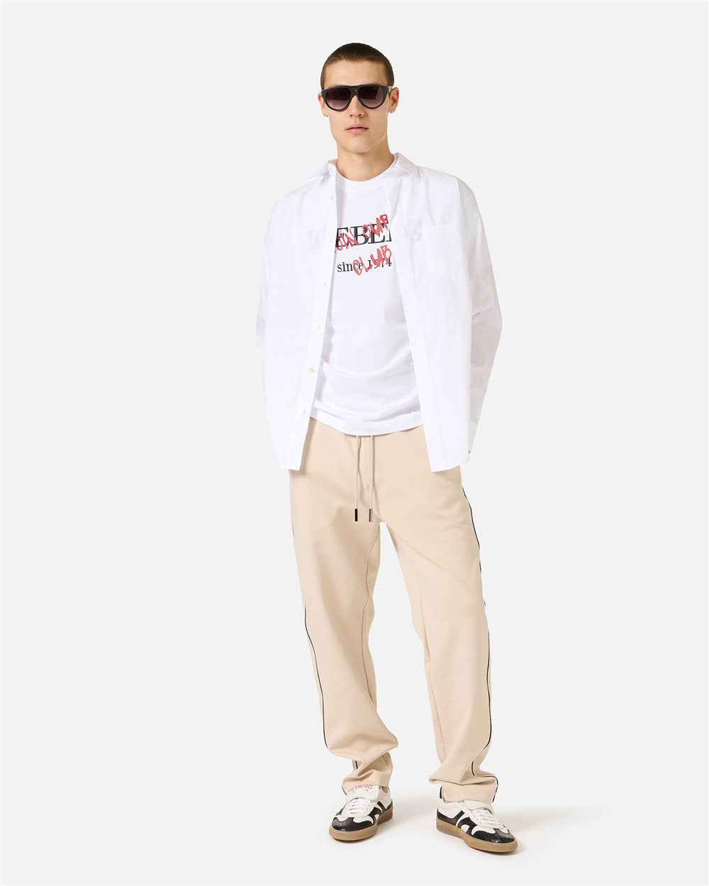 Iceberg Slim fit optic white cotton jersey T-shirt with logo print