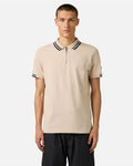 Iceberg Regular fit beige short-sleeved polo shirt in cotton piquet