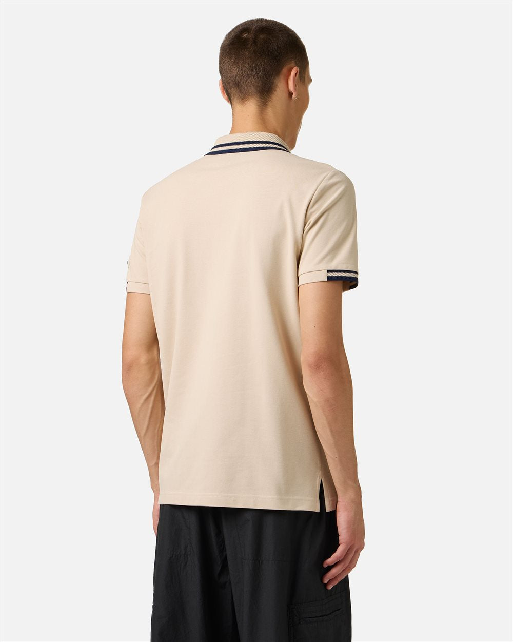 Iceberg Regular fit beige short-sleeved polo shirt in cotton piquet