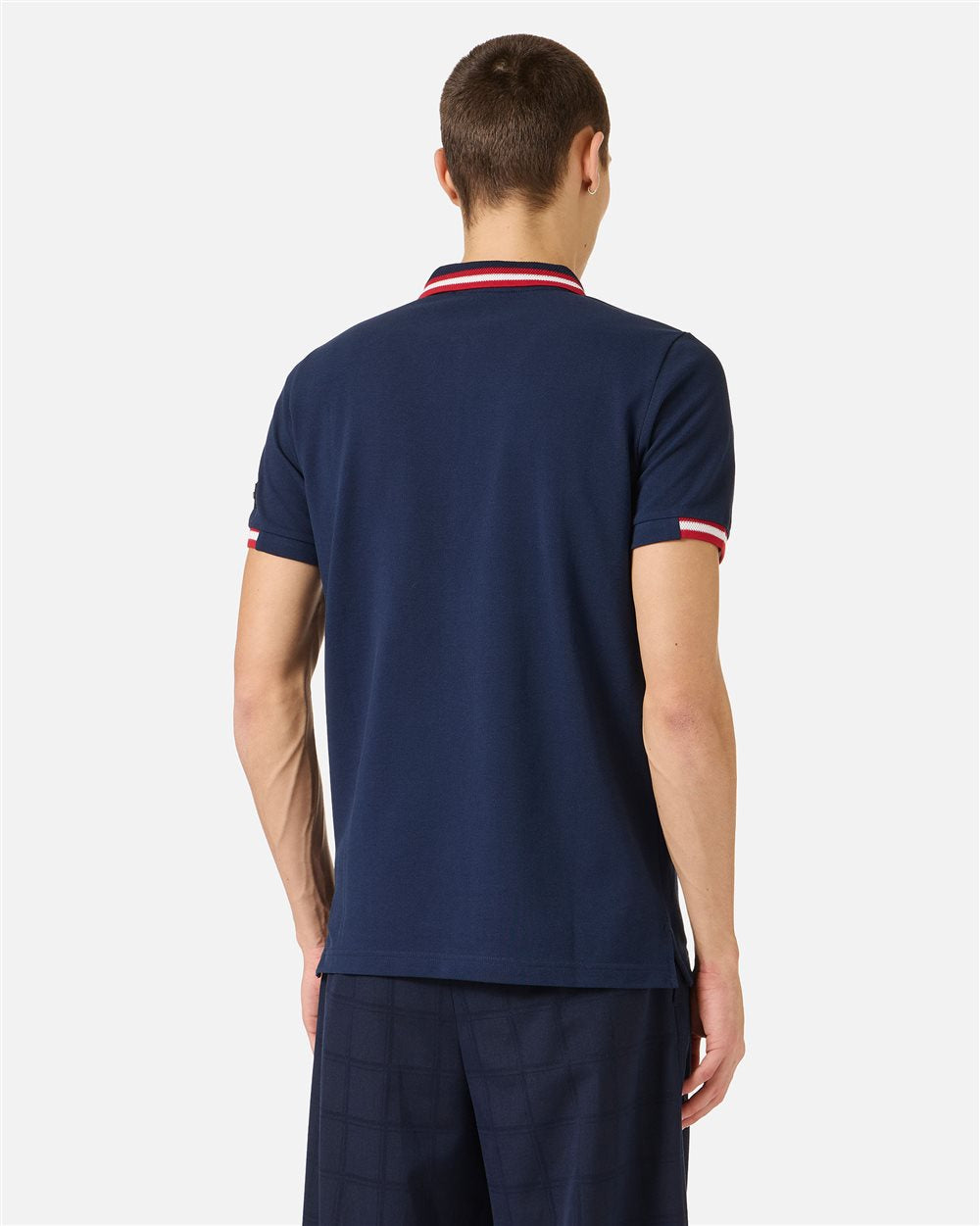 Iceberg Regular fit blue short-sleeved polo shirt in cotton piquet