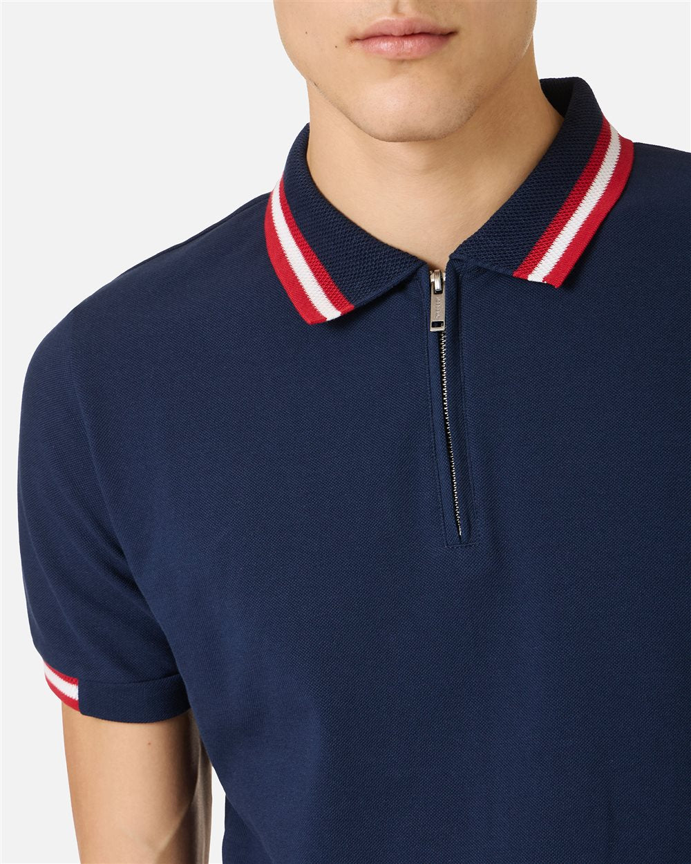 Iceberg Regular fit blue short-sleeved polo shirt in cotton piquet
