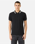 Iceberg Regular fit black short-sleeved polo shirt in cotton piquet