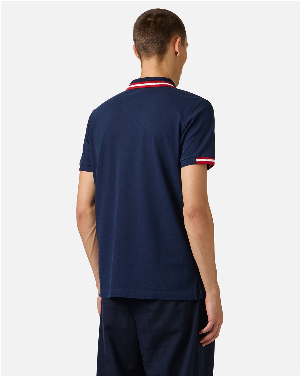 Iceberg Regular fit blue short-sleeved polo shirt in cotton piquet with Sylvester