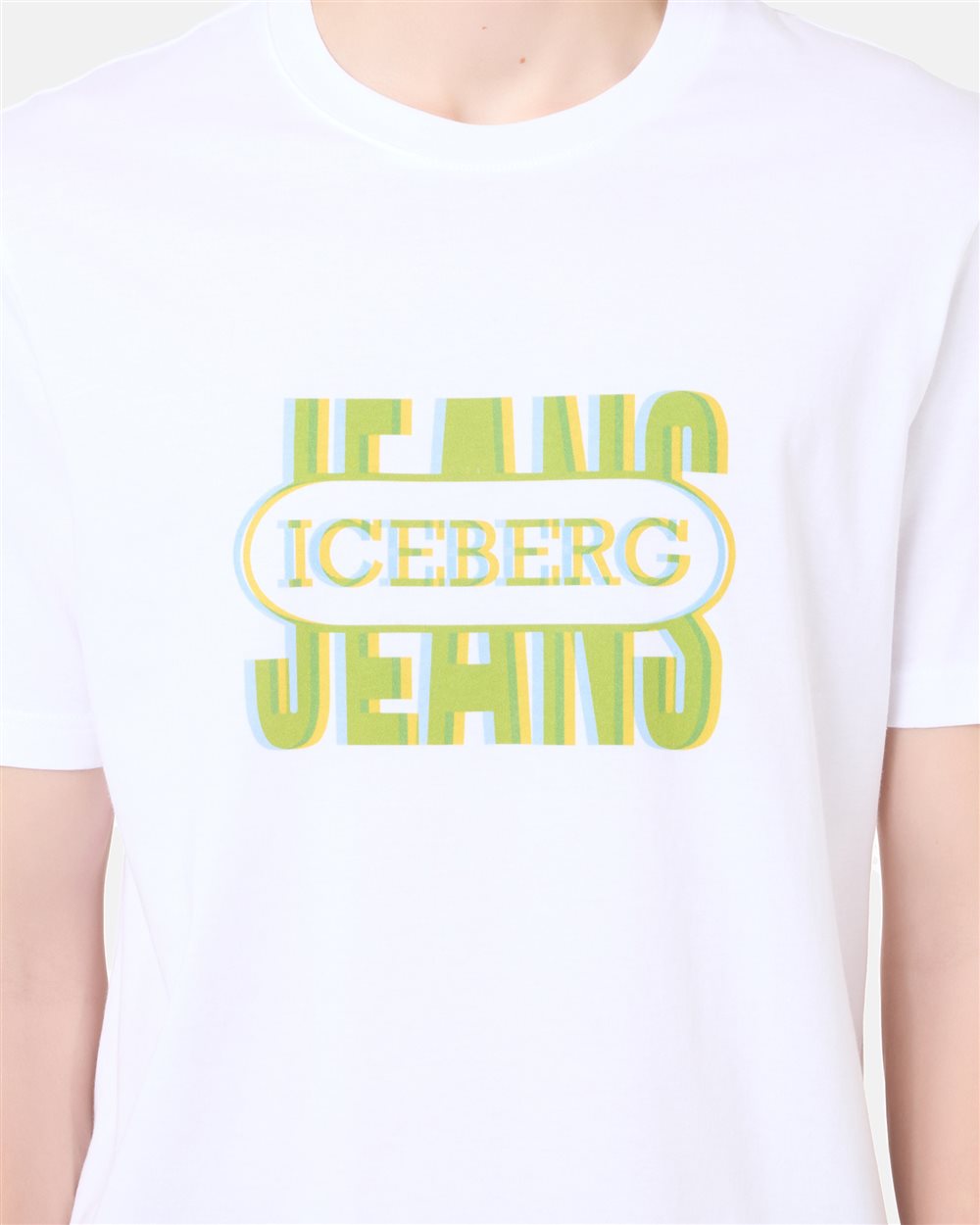 Iceberg Optic white, regular fit cotton jersey T-shirt