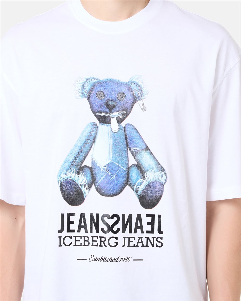 Iceberg Optic white, regular fit cotton jersey T-shirt