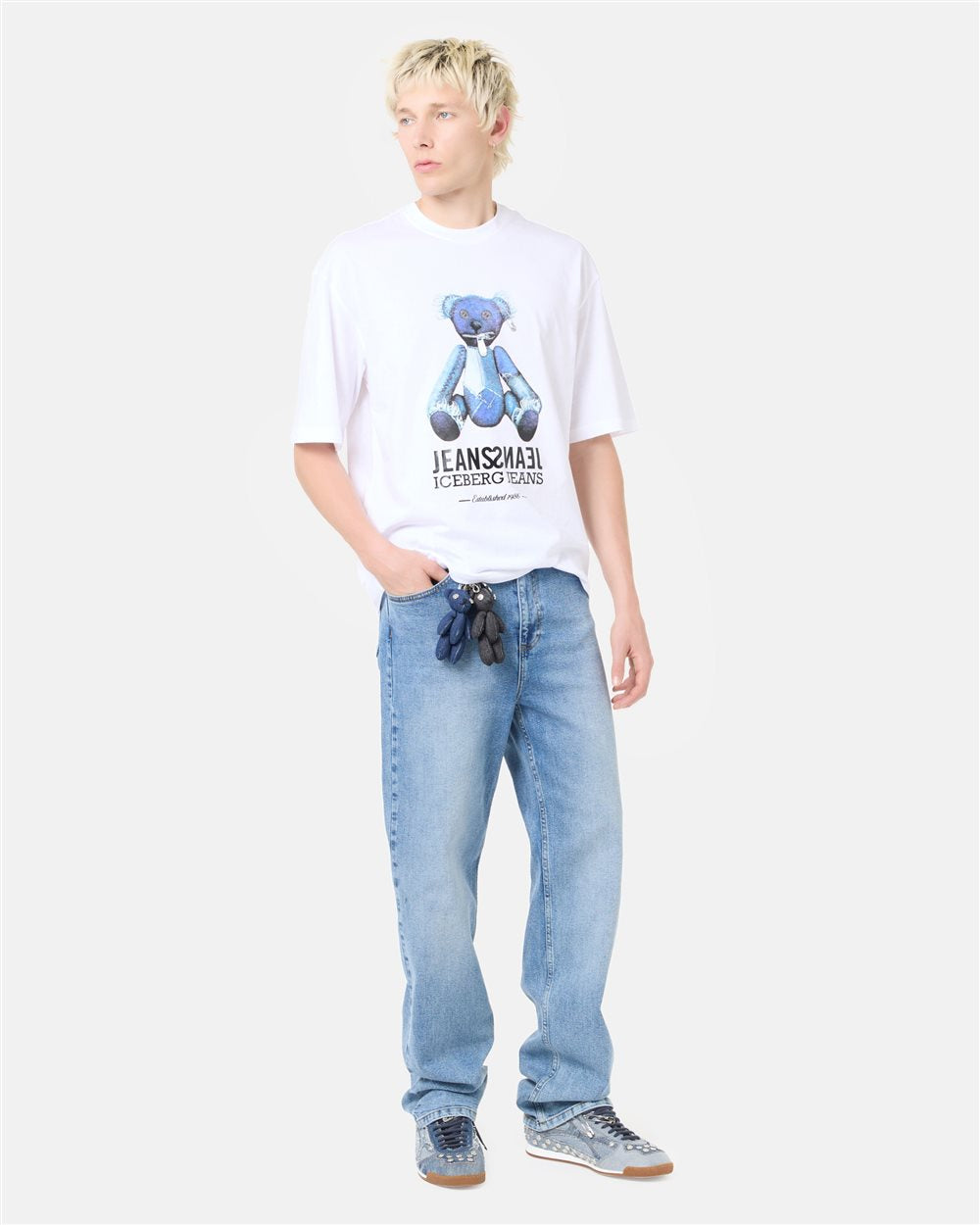 Iceberg Optic white, regular fit cotton jersey T-shirt