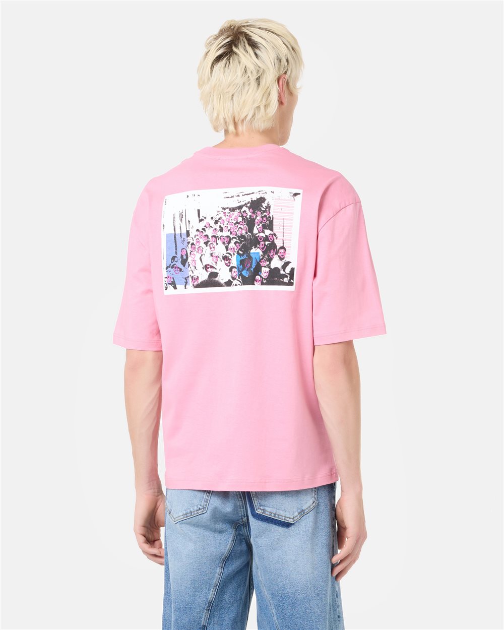 Iceberg Relaxed fit girls pink T-shirt in cotton jersey with print
