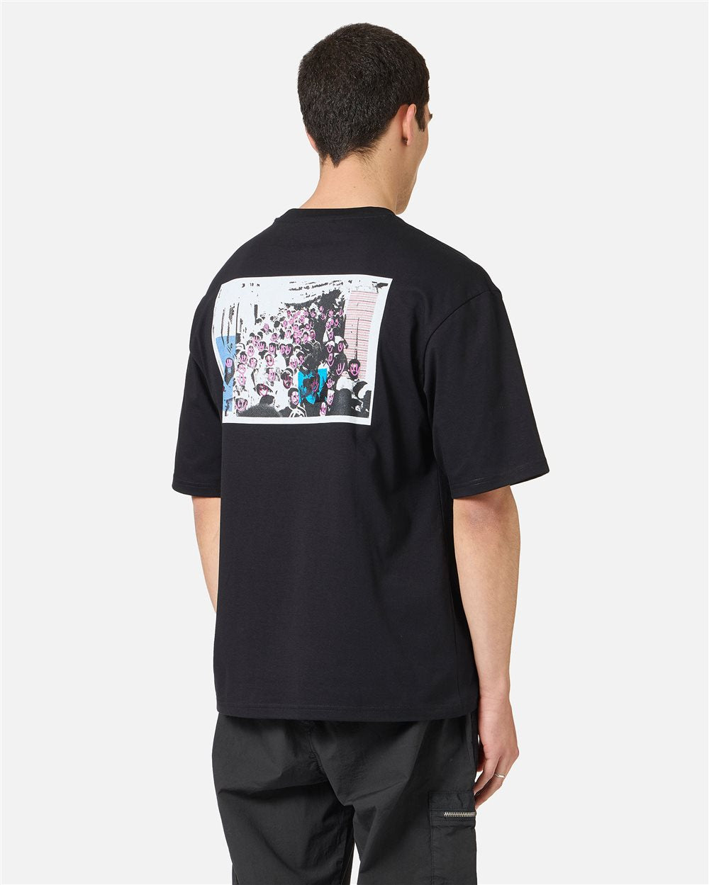 Iceberg Relaxed fit black cotton jersey T-shirt with print