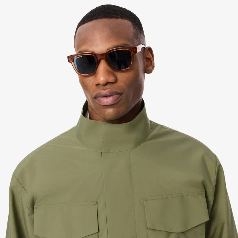 Lacoste Mid-length water-repellent windbreaker jacket
