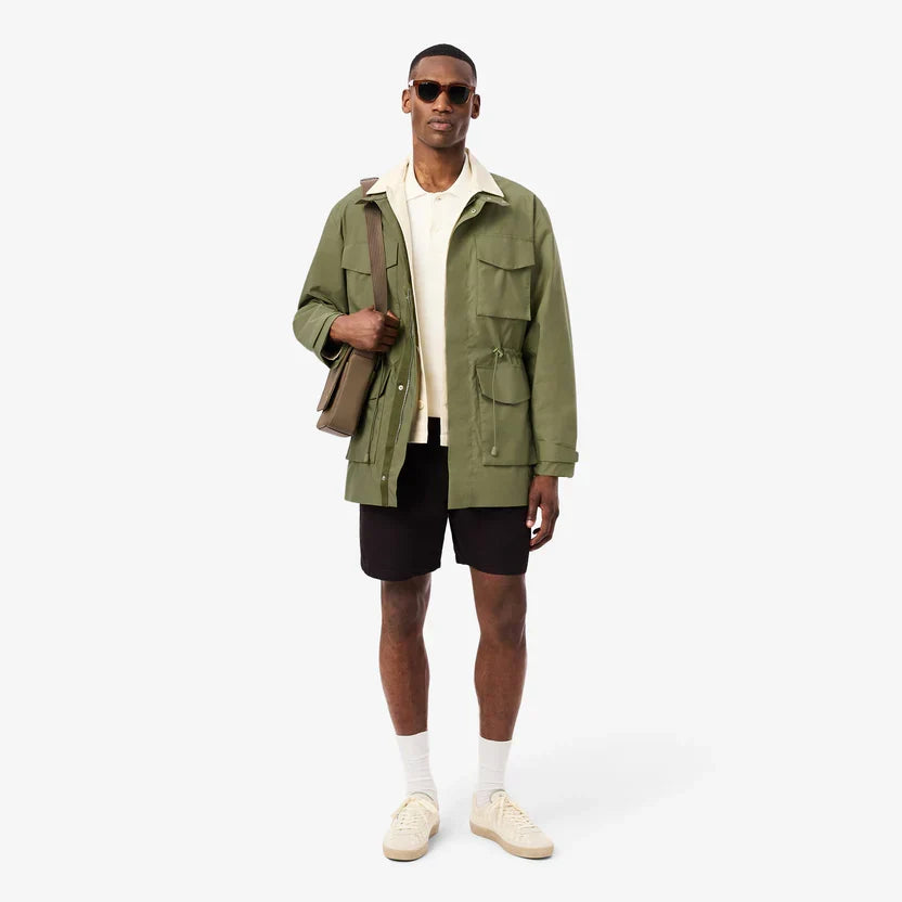 Lacoste Mid-length water-repellent windbreaker jacket