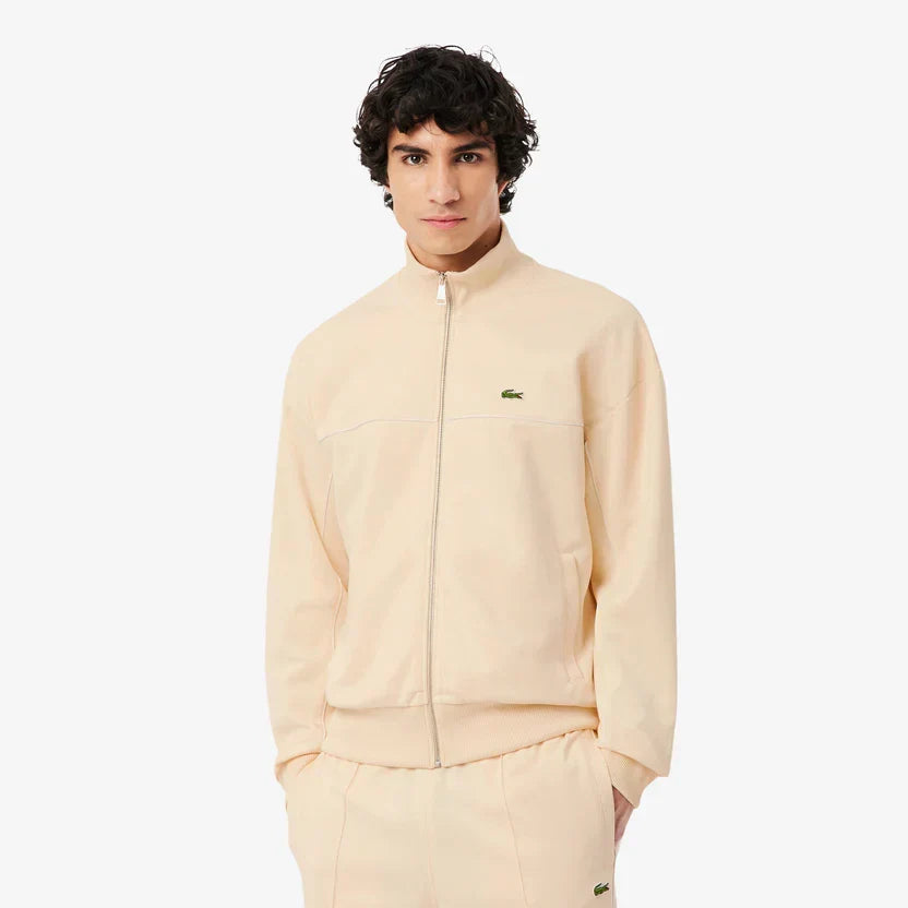 Lacoste Trim accent zipped sweatshirt