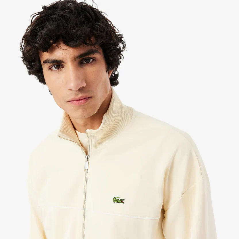 Lacoste Trim accent zipped sweatshirt