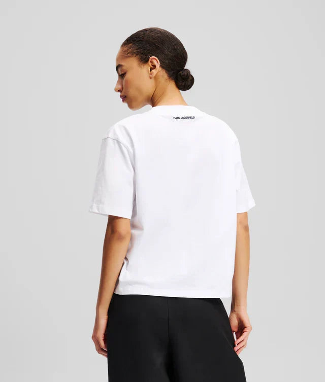 Karl Lagerfeld Women's Signature v-neck T-shirt