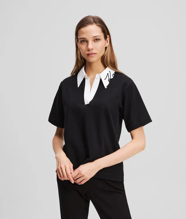 Karl Lagerfeld Women's Signature polo shirt