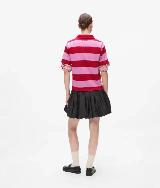 Karl Lagerfeld Women's Ikon stripe polo shirt