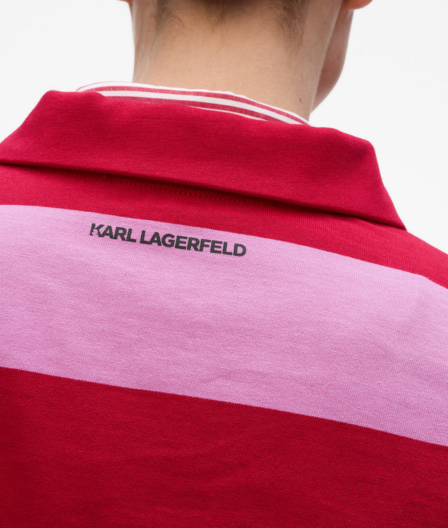 Karl Lagerfeld Women's Ikon stripe polo shirt