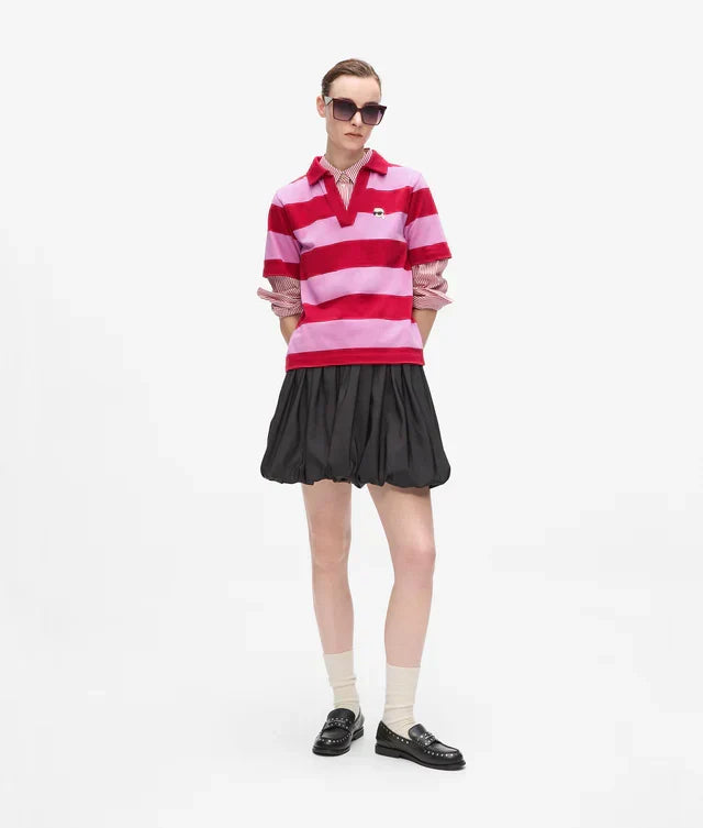 Karl Lagerfeld Women's Ikon stripe polo shirt