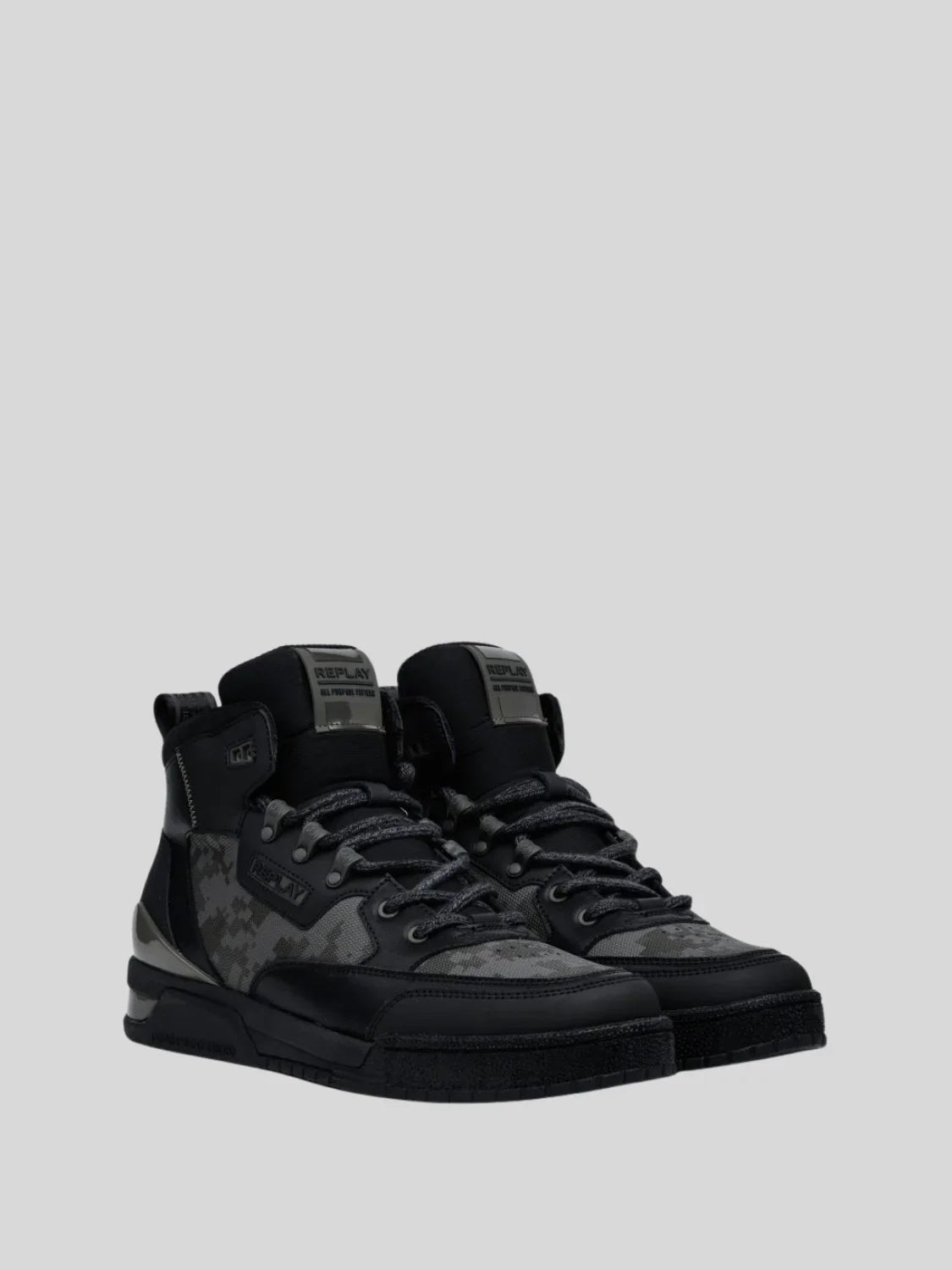 Replay Men's Astro Speed Camo Black Grey sneakers