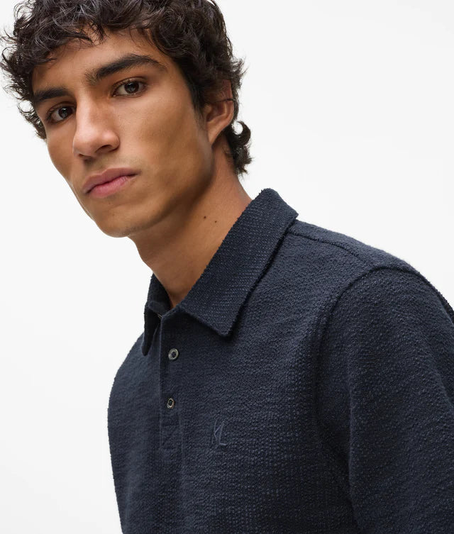 Karl Lagerfeld Bouclé polo shirt
