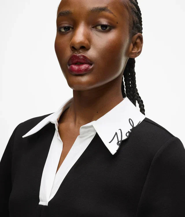 Karl Lagerfeld Women's Signature collar jumpsuit