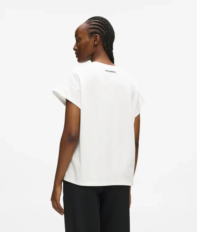 Karl Lagerfeld Women's Rue St-Guillaume glitter T-shirt